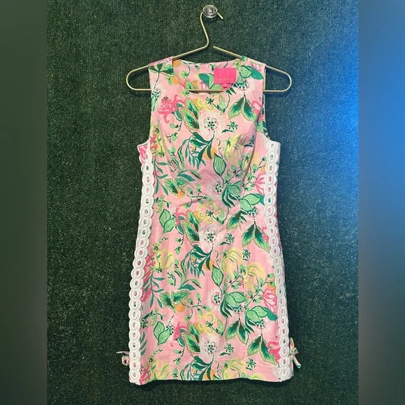 Lilly Pulitzer Mila Stretch Cotton Shift Dress in Via Amore Spritzer - Picture 6 of 13
